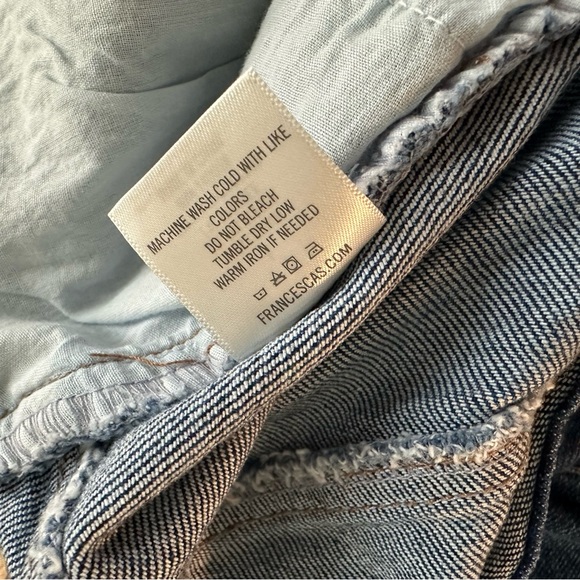 Harper Heritage Denim Mini Skirt Blue Raw Hem Short - Picture 2 of 6